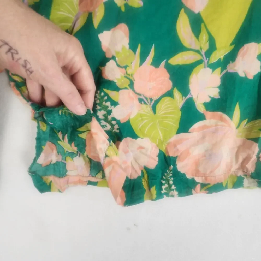 Natural Life Women’s Floral Skirt/Top Set SZ LG Breathable Lightweight EUC - Picture 7 of 14